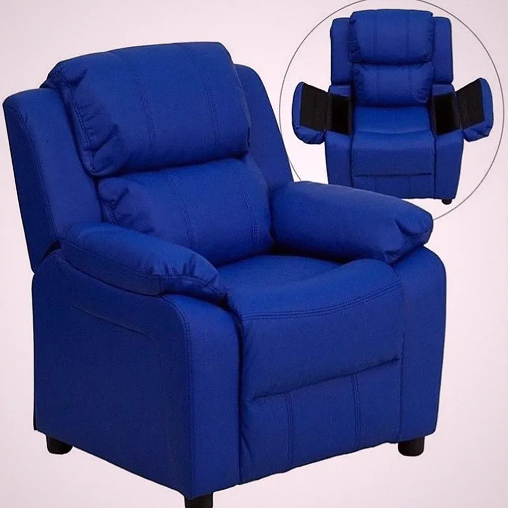 Bowery Hill Kids Recliner in Blue