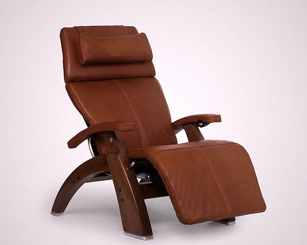 Cognac Premium Leather PC-600 Omni-Motion Human Touch Perfect Chair Recliner WAL