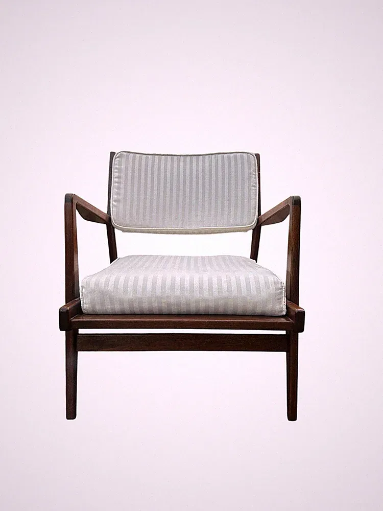 Mid Century Jens Risom U-430 Lounge Chair 1950s Low Arm Chair Restored Rare