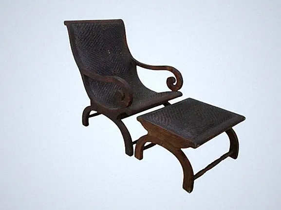 TLC Plantation lounge Chair Tropical British Colonial Wet Indies Rattan Bamboo