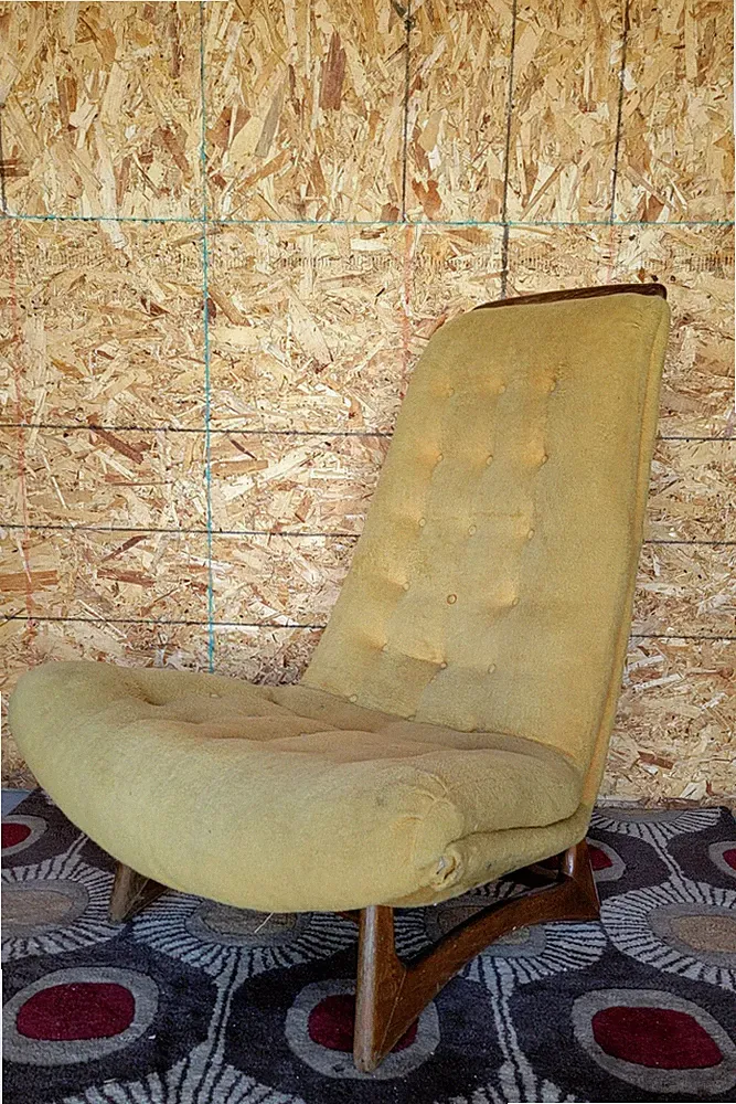 Vtg Mid Century Modern Adrian Pearsall Craft Assoc. Gondola Scoop Lounge Chair
